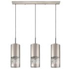 201425a Eglo Adjustable Hanging Light Satin Nickel Ceiling Art 9008606140053