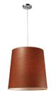20161-1 Elk Couture Pendant In Satin Nickel With Wood Grain Shade