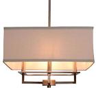 20232-000 Hampton Bay Brushed Nickel Chandelier With Rectangular Light 022011643311