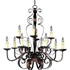 20620oi Rubbed Bronze Rustic Lighting Oil Chandelier Aspen Maxim