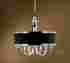 21130 Uttermost Tuxedo 6 Light Black Shade Chandelier