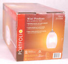 211506 Portfolio Mini Pendant Light Brushed Nickel Clear Rainbow Glass Shade
