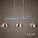 7929773 21265 Uttermost Modern Transitional Nickel Kitchen Island 3 Light Malcolm Chandelier Pendant 792977212653
