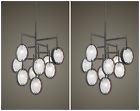21317 Uttermost Two Dark Hammered Bronze Metal Artisan Glass 792977787229