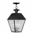 2174-04 Livex 4 Light Outdoor Hanging Lantern In Black 847284027695