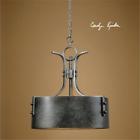 22014 Uttermost Pendant Drum Leland 3 Light Metal