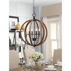 22339 Mahogany And Bronze Chandelier 611051122339