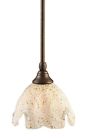 23-brz-755 Toltec Lighting Light Bronze Finish With Gold Ice Glass