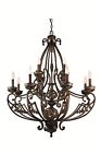 2383brg Light 12 Trans Chandelier Globe