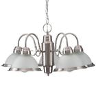 245-200 Hampton Bay Light Brushed Nickel Finish Chandelier New