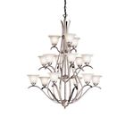 2523ni Kichler Dover Chandelier Brushed Nickel Etched Seeded 783927180733