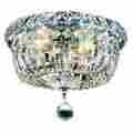 2528f10c Elegant Lighting Tranquil 4 Light Crystal Clear Flush Mount In Chrome Finish Ec