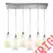 2580 6 6rc Elk Lighting Satin Nickel White Shade Vesta Light Pendant