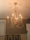 27326 Craftmade Zoe Chandelier Antique Linen Diameter
