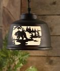 2761721 Afoyft Bear Wildlife Pendant Lamp Light Rustic Lodge Log Cabin