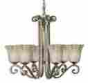 28.875 21146 Uttermost Lyon Combining Warm Silver 6 Lt Chandelier X 23.75 792977211465