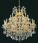 2800d36g Rc Maria Clear Crystal Chandeliers Gold Theresa Light Elegant 24