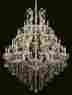 2801g46c-gt J P Elegant Maria Theresa 49 Light Golden Teak Crystal Chandeliers Chrome