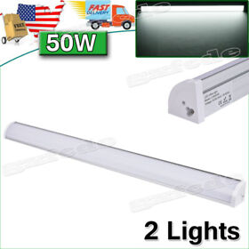 Zo0182000 2pack 3ft Led Tube Strip Light 50w Office Garage Workshop Daylight Ceiling Lamp