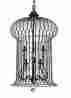 3-6102-6-17 7-6102-6-17 Savoy House Pendant With Clear Crystal Shades Forged Black Finish