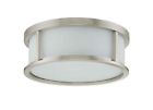179553 3 Flush Id Glass Dome - 17 . Fixture White Light Satin