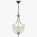529186 3 Home Amber Pendant Brass 27171 Glass Brushed Decorators Keswick Bowl Light
