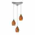 10209 3-light 3spc Elk Tranquility Spice Pendant In Satin Nickel 748119026930