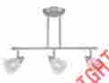 Cli-ls-18723 3-light Illumine Steel Ceiling Island Light Modern Sleek Sophisticated Chandelier Glass