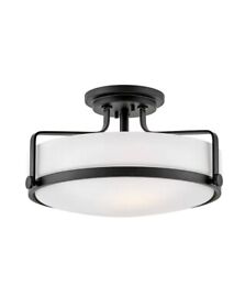 81-bel-4543886 3 Light Large Semi-flush Mount In Transitional Style 18 Inches Wide By 10