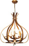 3007c-6-g Aloysians Deer Antler Lamp Chandelier Light Fixture Gold 788391334309