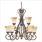 31233-734 Finish Stone Style Brandywine Chandelier Grecian 9-light