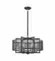 31238 6 Elk Lighting Slatington Light Chandelier In Silvered Graphite With Brushed Nic