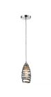 31338-1vinw-la Elk Lighting Twister Light Pendant In Polished Chrome