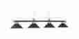 B78-lthr 313837 Ram Gameroom 54 Inch 4 Bulb Leather Billiard Light In Black Id