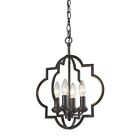 31812-4 Elk Lighting Chandette Taper Candle Pendant Round Canopy 748119086477