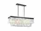 3225005-782 Sea Gull Lighting Capiz Shell Chandelier Rectangle Corsicana Bronze Hanging 5 Bulb Heirloom Light 785652108464