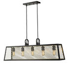 3239-lp Blk-sb Golden Lighting Abbott Black Linear Pendant With Satin 844375045408