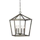 3244as Millennium Lighting Antique Silver Birdcage Pendant Light 842639017024