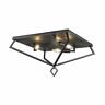 3256-mb Millennium Lighting Black Corona Flush Mount Ceiling Fixture 842639021427
