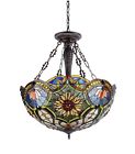33270vb21-uh3 Chloe Reverse Hanging Stained Cut Glass Ceiling Light 091037691101