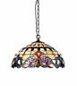 33313vi18-dh2 Chloe Stained Glass Shade Hanging Ceiling Pendant Light Fixture Only