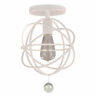 345998-2055887-251 Mill Mason Piper Wet White One Light Flush 601754810329