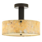 347085 Mount Bronze Nib Semi Onyx Tiella Light Designer Finish Flush