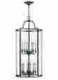 3479-pw 3479pw Hinkley Lighting Pewter 12 Light Bent Glass Foyer Pendant Chandelier 640665347920
