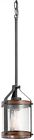 34808 Kichler Barrington Distressed Black And Wood Mini Rustic 737995348083