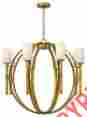 3588vs Margeaux Hinkley Lighting 32.0 Steel Chandelier 8 Light In Vintage Brass 640665358803