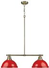 3602-2lp Ab-rd Golden Lighting Duncan 0844375036611