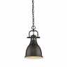 3602-s-rbz-rbz Golden Lighting Duncan Mini Pendant In Rubbed Bronze 844375025288