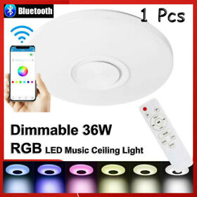 36w 110v Modern Led Music Ceiling Light Rgb Bluetooth Speaker Down Lamp