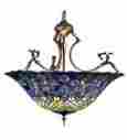 38159 Peacock Feather Meyda 24 W Tiffany Style Stained Glass 3l Inverted Pendant 705696381593